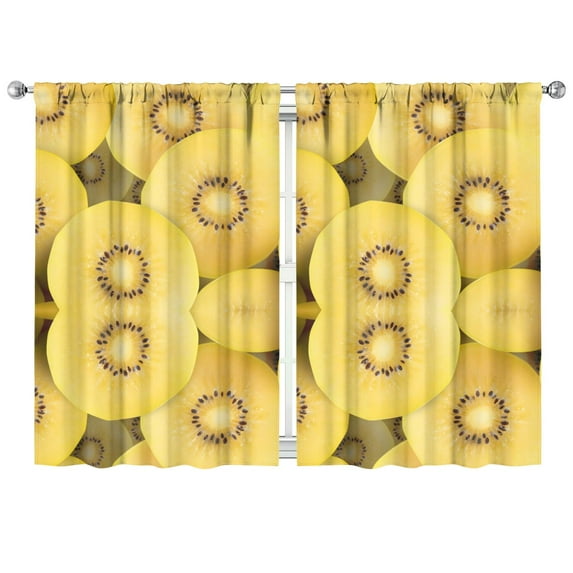 Boys Girls Kids Nursery Curtains the Benefits Of Kiwifruit Print Pattern Window Drapes for Living Room Bedroom Playroom Decor Rod Pocket 42x63Inch 2 Panels