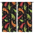 thumbnail image 1 of Boys Girls Kids Nursery Curtains Chili Red Peppers Print Pattern Window Drapes for Living Room Bedroom Playroom Decor Rod Pocket 42x84Inch 2 Panels, 1 of 2
