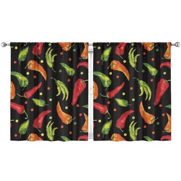 Boys Girls Kids Nursery Curtains Orange Print Pattern Window Drapes for ...