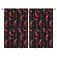 thumbnail image 1 of Boys Girls Kids Nursery Curtains Chili Red Peppers Print Pattern Window Drapes for Living Room Bedroom Playroom Decor Rod Pocket 52x84Inch 2 Panels, 1 of 2