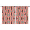 thumbnail image 1 of Boys Girls Kids Nursery Curtains Dark Pink Papaya Print Pattern Window Drapes for Living Room Bedroom Playroom Decor Rod Pocket 42x54Inch 2 Panels, 1 of 2