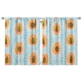 thumbnail image 1 of Boys Girls Kids Nursery Curtains Fruit Of Papaya Print Pattern Window Drapes for Living Room Bedroom Playroom Decor Rod Pocket 42x54Inch 2 Panels, 1 of 1