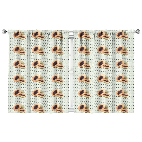 Boys Girls Kids Nursery Curtains Fuirt Papaya and Dot Print Pattern Window Drapes for Living Room Bedroom Playroom Decor Rod Pocket 42x54Inch 2 Panels