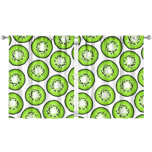 Boys Girls Kids Nursery Curtains Kiwi Fruit Print Pattern Window Drapes for Living Room Bedroom Playroom Decor Rod Pocket 52x63Inch 2 Panels