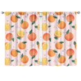 thumbnail image 1 of Boys Girls Kids Nursery Curtains Orange Print Pattern Window Drapes for Living Room Bedroom Playroom Decor Rod Pocket 42x63Inch 2 Panels, 1 of 2