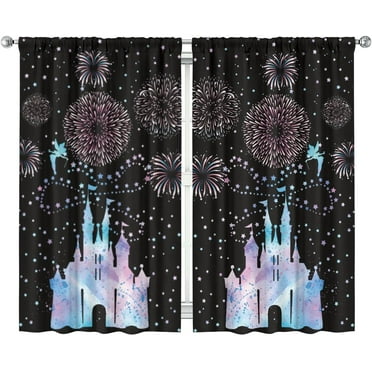 Boys Girls Kids Nursery Curtains Print Pattern Window Drapes for Living Room Bedroom Playroom Decor Rod Pocket 41x63 Inch 2 Panels, White
