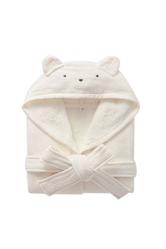 Boys&Girls Kids Terry Bathrobe Hooded Soft Towel Robe 100% Cotton Pajama Loungewear Kids Hooded Towel 2-12 Years