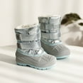 thumbnail image 1 of Boys Girls Kids Warm Snow Boots Mid Height Thick Fleece Waterproof Cotton Shoes For Winter, 1 of 4