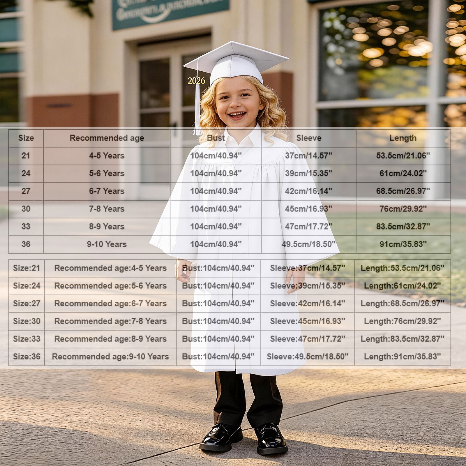 white graduation dresses for kindergarten Boys Girls Cap And Gown Kindergarten Graduation With 2026 Tassel Kids Ceremony Party Gift 9-10 Years, Kids TGE