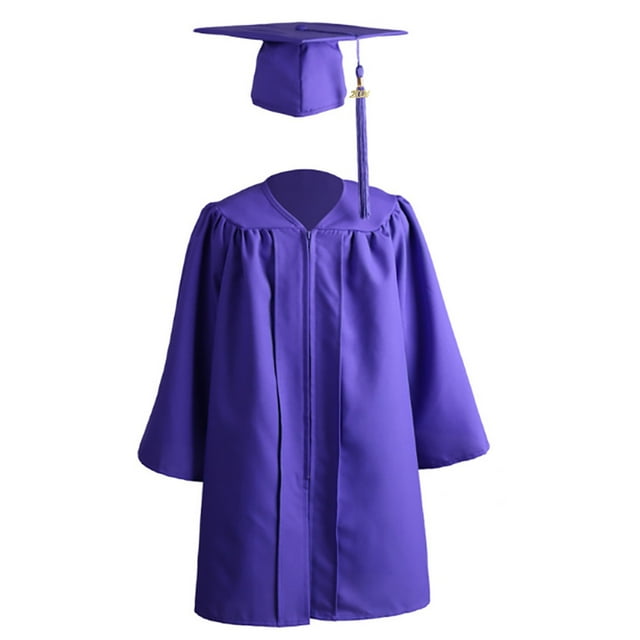 Boys Girls Kindergarten Graduation Cap and Gown 2024 Purple Cap and ...