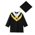 Boys Girls Kindergarten Graduation Cap and Gown 2024 Yellow Cap and