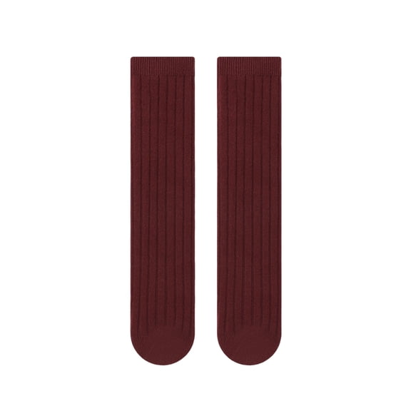 Boys & Girls Knee-High Socks Size 0-13 Cotton Over the Calf Stretchy Stockings Toddlers Kids Casual Solid Color Comfort Long Boot Sock