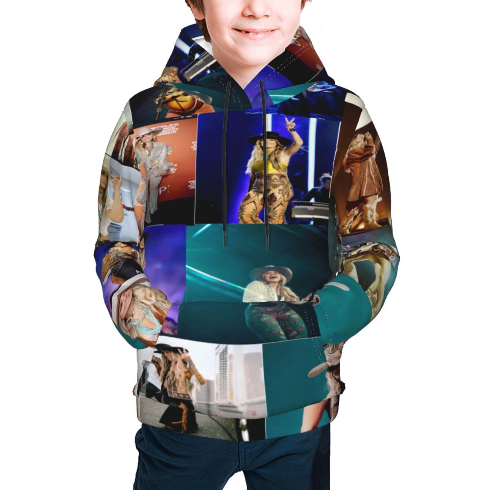 Boys Girls Lainey Wilson Hoodies 3D Print Lightweight Pullover Hoodie