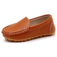 thumbnail image 1 of Boys Girls Leather Loafers Slip-On Oxford Flats Boat Dress Schooling Daily Walking Shoes(Toddler/Little Kids), 1 of 7