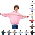 thumbnail image 1 of Boys Girls Letter Graphic Pink Hoodie Pullover Long Sleeve Soft Warm Sweatshirt for School Daily Wear Fall Winter 2T, 1 of 6