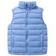 thumbnail image 1 of Boys Girls Lightweight down Vests, Winter Warm Sleeveless Puffer Jacket Cute Padded Quilted Outwear New Girls Vests Tops Trendy Winter Light Blue 13-14 Years, 1 of 2