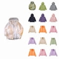 thumbnail image 1 of Boys Girls Lightweight Windbreaker White Jacket Breathable Zip Up Hooded Outerwear for Outdoor Sports School Travel Hiking 7-8 Years, 1 of 6