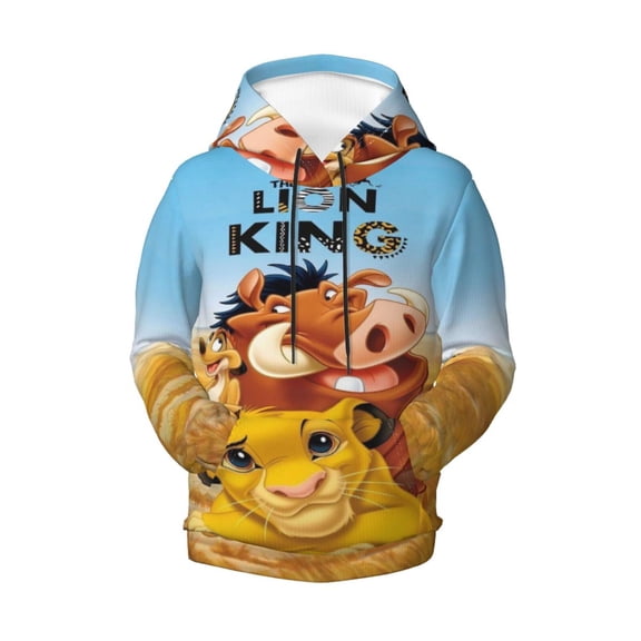 Boys Girls Lion Kin Pullover Hoodies 3D Print Novelty Colorful Kids Hoodie Sweatshirts with Pocket