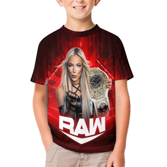 Boys Girls Liv Wres-Tler Mor-,ga T-Shirts 3D Graphic Shirts Kids Youth Short Sleeve Tees