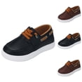thumbnail image 1 of Boys Girls Loafers Dress Shoes Slip On Boat Shoes Round Toe Soft Sole Casual Shoes for Weddings, Birthdays, Photo Shoots, 1 of 6