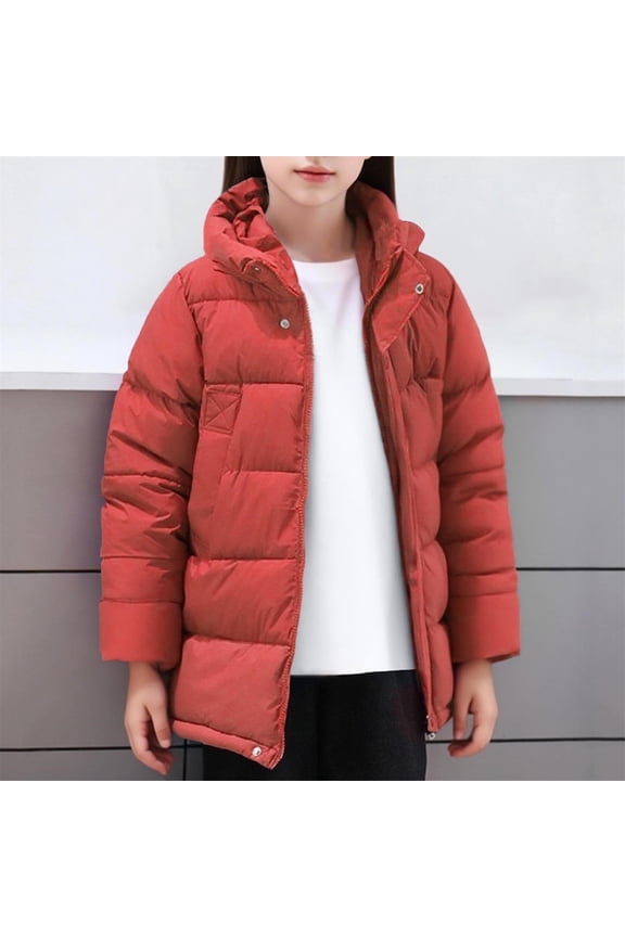 Boys Girls Long Lightweight Hooded Puffer Jacket Packable Autumn and Winter Long Cotton Down Coats Tween Girl Boys Fall Trendy Clothes