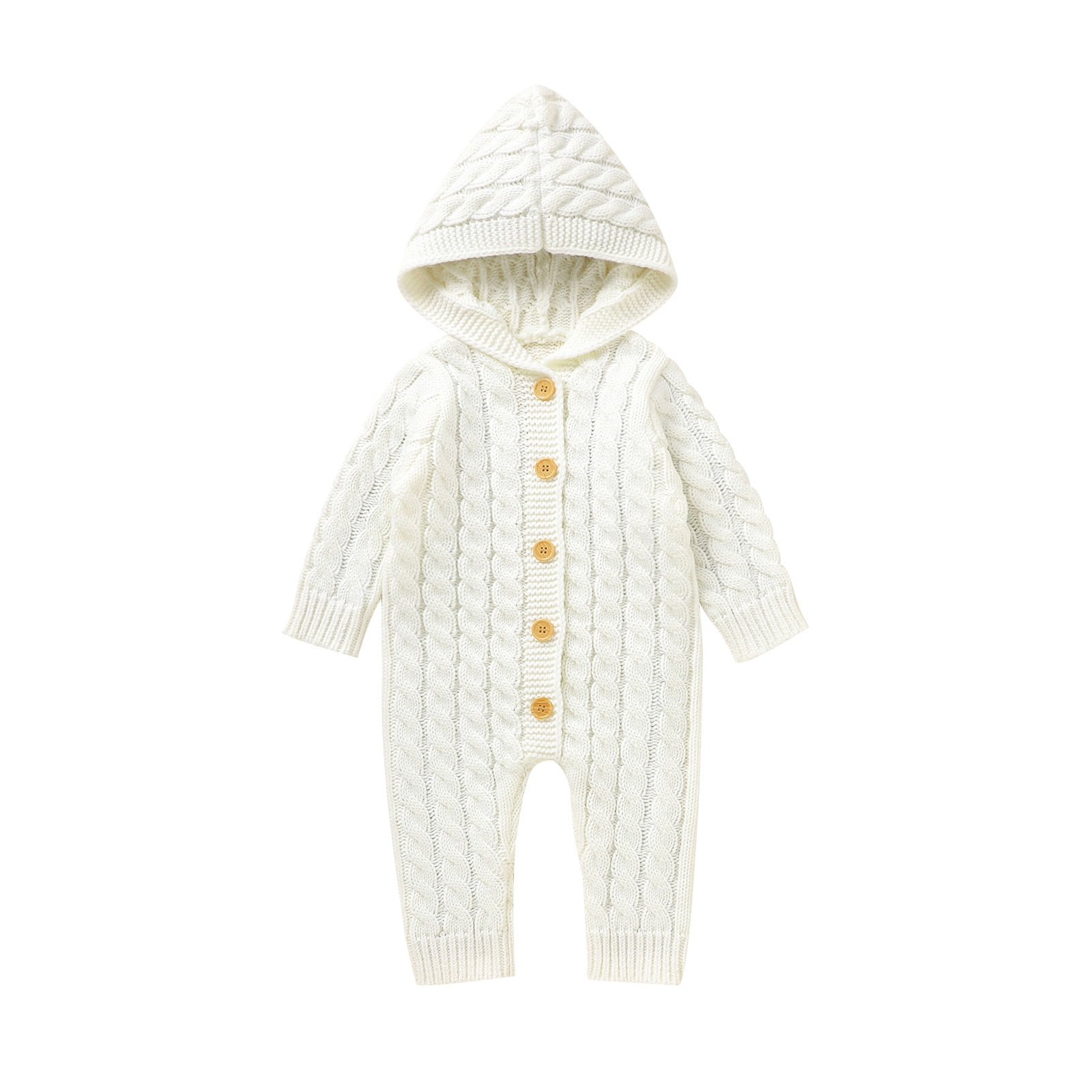 Boys Girls Long Sleeve Cartoon Prints Romper Warm Jumpsuit Long Sleeve