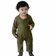 thumbnail image 1 of Boys Girls Long Sleeve Hooded Romper Jumpsuit with Rabbit Ears Soft Baby Outfit, 1 of 6