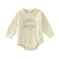 Boys Girls Long Sleeve Letter Embroidery Romper Bodysuit Fall Clothes