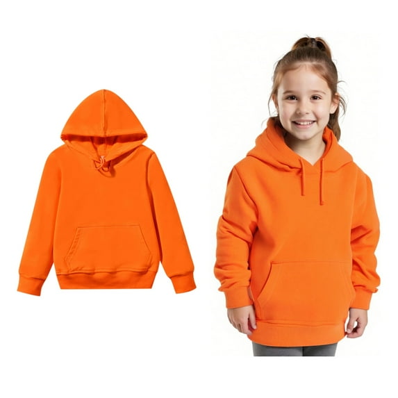 Boys Girls Long Sleeve Pullover Hooded Sweatshirt Solid Color Patchwork Design Casual Tops for Toddler Kids Comfortable Blouse Outfits