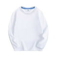 Boys Girls Long Sleeve Shirts Casual Crewneck Tops Loose Plain Tunic