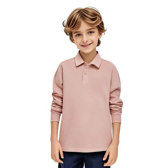 Boys Girls Long Sleeve Solid Color Shirt Cotton Shirt Top Tee For Kids