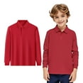thumbnail image 1 of Boys Girls Long Sleeve Solid Color Shirt Cotton Shirt Top Tee For Kids, 1 of 4