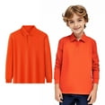 thumbnail image 1 of Boys Girls Long Sleeve Solid Color Shirt Cotton Shirt Top Tee For Kids, 1 of 4