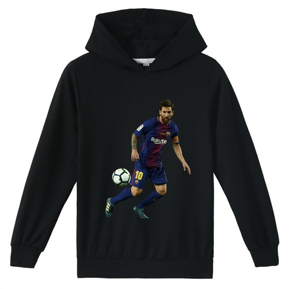 Boys Girls Long Sleeve Sweatshirts with Hood,Messi_10 Pullover Hoodies Graphic Casual Tops for Teen