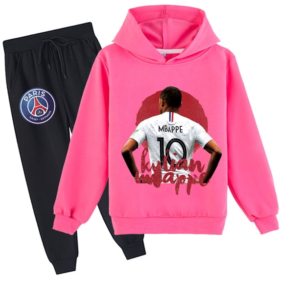 Boys Girls Mbappé Autumn Sport Pullover Sweatshirt with Jogger Pants Set Graphic Novelty Sweatshirt Hoodies Outfits