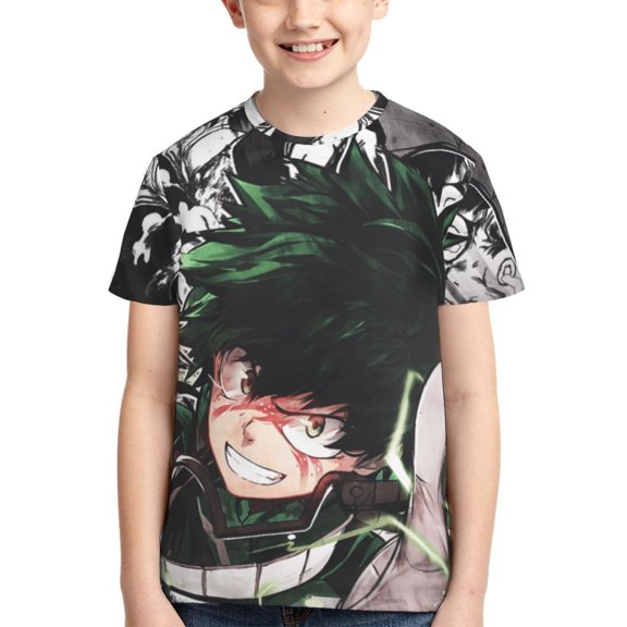Boys Girls My Hero Academia Shirt Graphic T-Shirt Crewneck Short Sleeve 3d Colorful Tops Tees