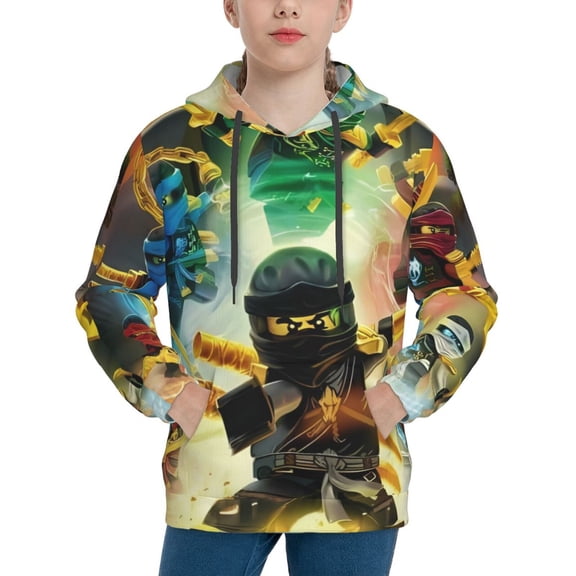 Boys Girls NinJago Sweatshirt for Fans Gift Kids 3D Figure Printed Teen Hoodie Outfits