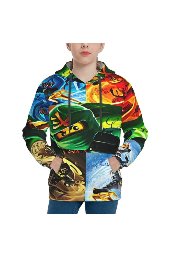 Boys Girls NinJago Sweatshirt for Fans Gift Kids 3D Figure Printed Teen Hoodie Outfits