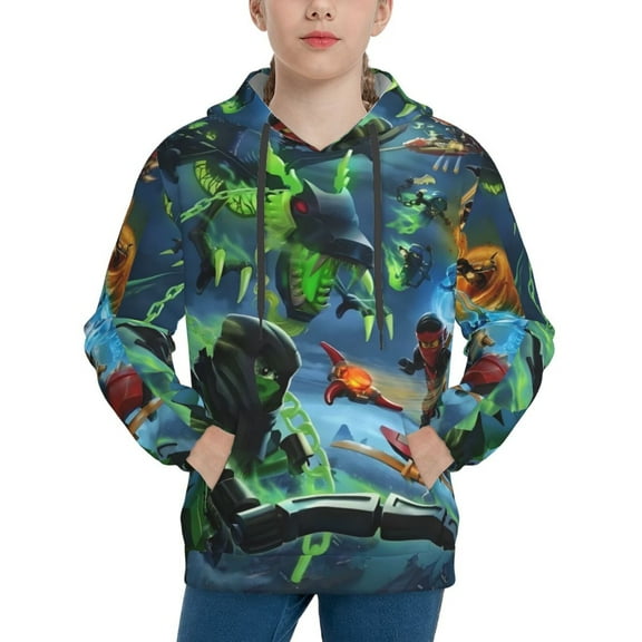 Boys Girls NinJago Sweatshirt for Fans Gift Kids 3D Figure Printed Teen Hoodie Outfits