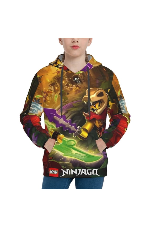 Boys Girls NinJago Sweatshirt for Fans Gift Kids 3D Figure Printed Teen Hoodie Outfits