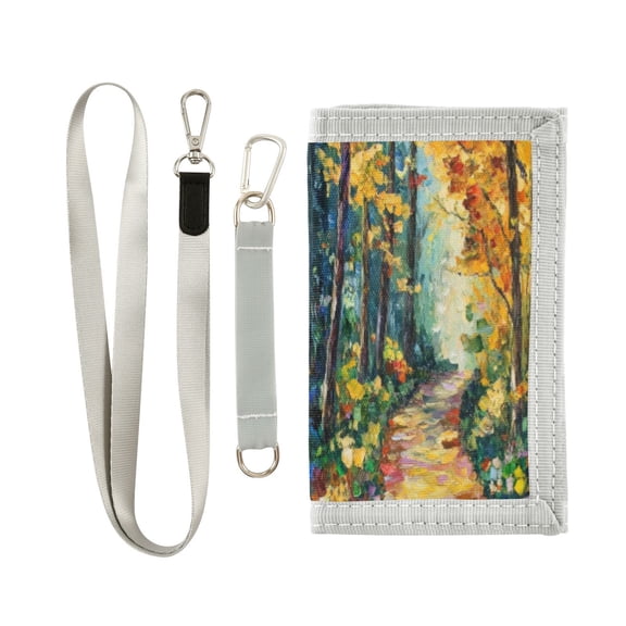 Boys' & Girls' Novelty Wallets | Men's Foldable Novelty Wallets | Prefect Gifts for Every Scene,Autumn Fallen Leaves