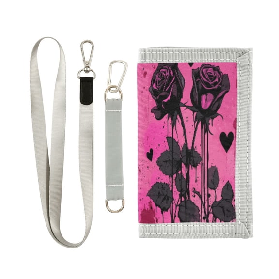 Boys' & Girls' Novelty Wallets | Men's Foldable Novelty Wallets | Prefect Gifts for Every Scene,Roses