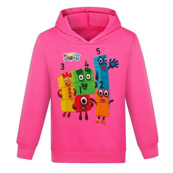 Boys Girls Number Block Anime Cartoon Graphic Printed Costume Hoodies Sweatshirt Novelty Hooded Tracksuit Long Sleeve Pullover Jogging Suit Hoody Casual Outerwear Sport Clothes Gift Kid Outfit 4-13
