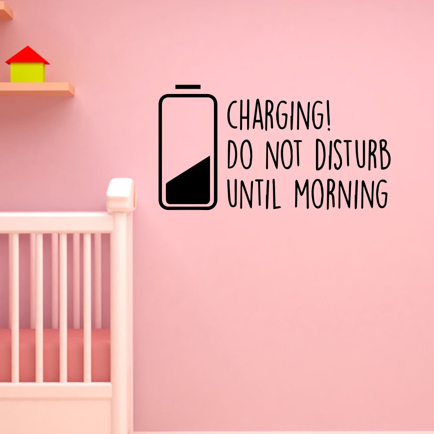 Boys Girls Nursery Vinyl Wall Decal Art Charging Do Not Disturb Until
