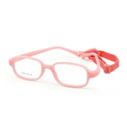 Boys Girls Optical Glasses Frame with Strap Flexible One-piece No Screw for Kids Size 45 For Age 3-5Yrs