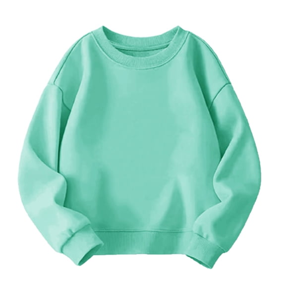 Boys Girls Oversized Drop Shoulder Sweatshirt for Kids Undershirt Toddler Solid Thick Fall Clothing Loose Warm Clothes