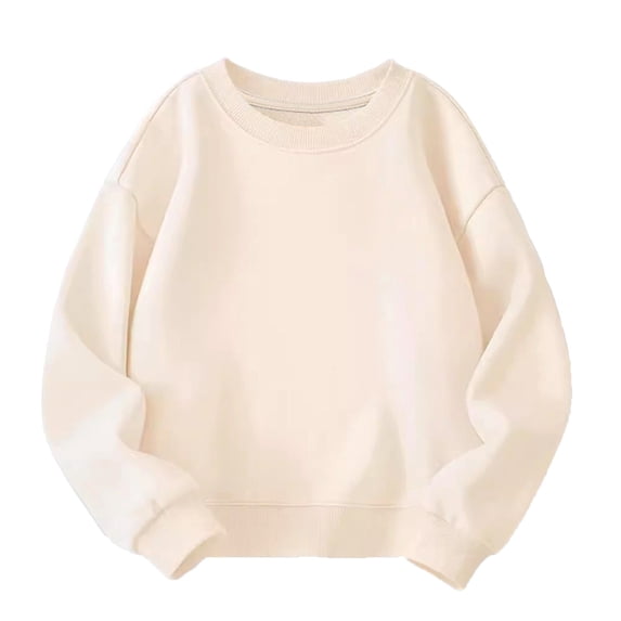 Boys Girls Oversized Drop Shoulder Sweatshirt for Kids Undershirt Toddler Solid Thick Fall Clothing Loose Warm Clothes