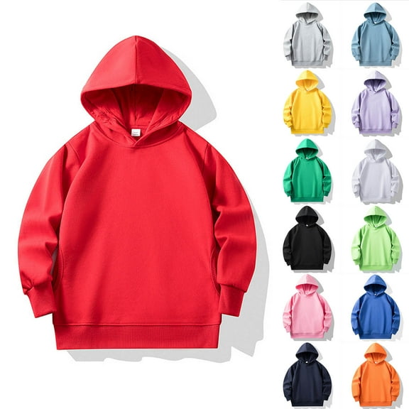 Boys Girls Oversized Hoodie Teen Soild Color Long Sleece Baggy Hooded Sweatshirt Jacket Slouchy Relaxed Casaul Outwear Coats Fall Winter Fashion Preppy Clothing Size 2-13 Years
