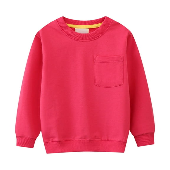 Boys Girls Oversized Sweatshirt Crewneck Long Sleeve Top Soft Warm Comfortable For Big Kids Casual Wear,Size:18-24 Months