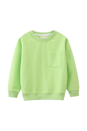 Boys Girls Oversized Sweatshirt Crewneck Long Sleeve Top Soft Warm Comfortable For Big Kids Casual Wear,Size:18-24 Months